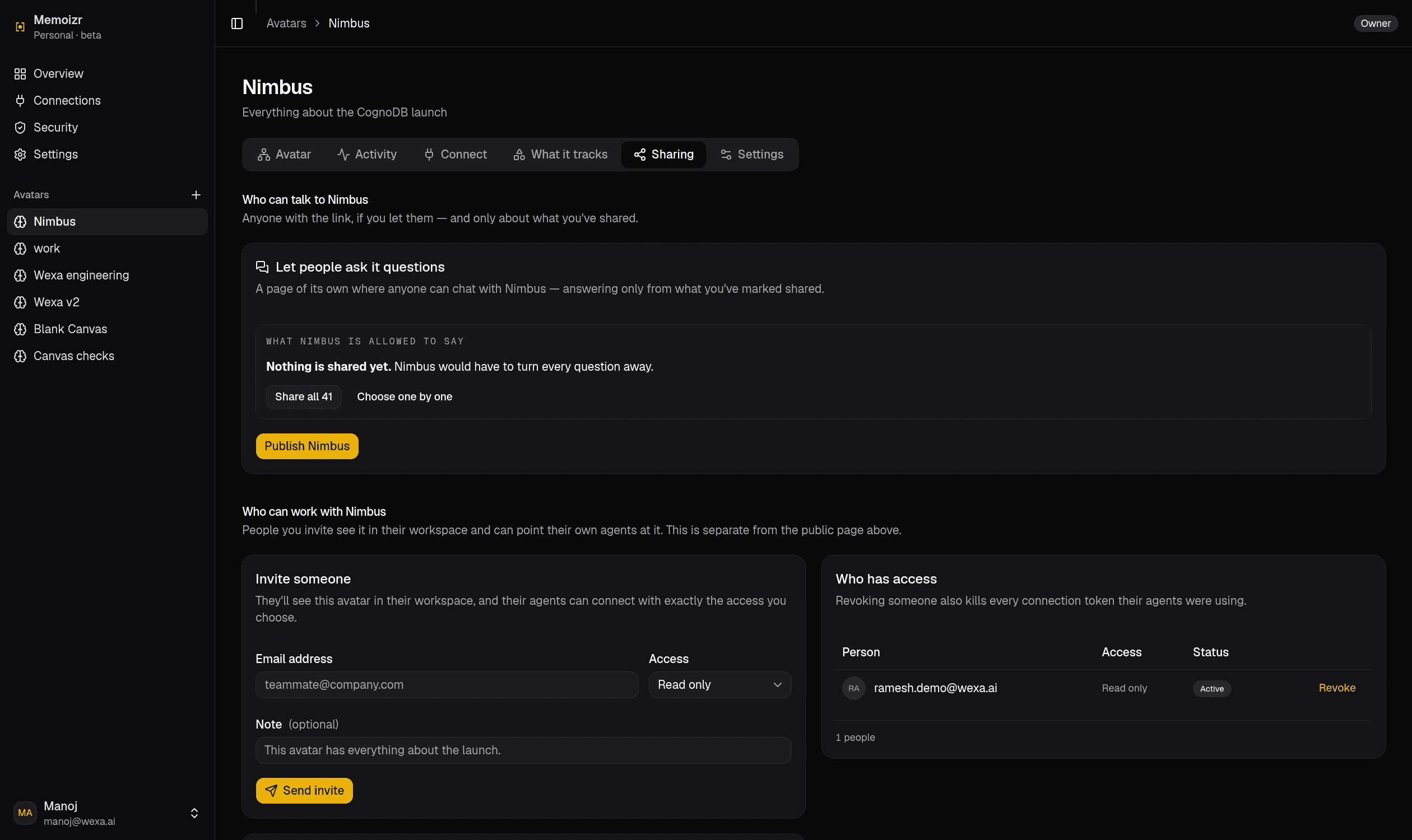 Give your context to someone else's agent — Memoizr