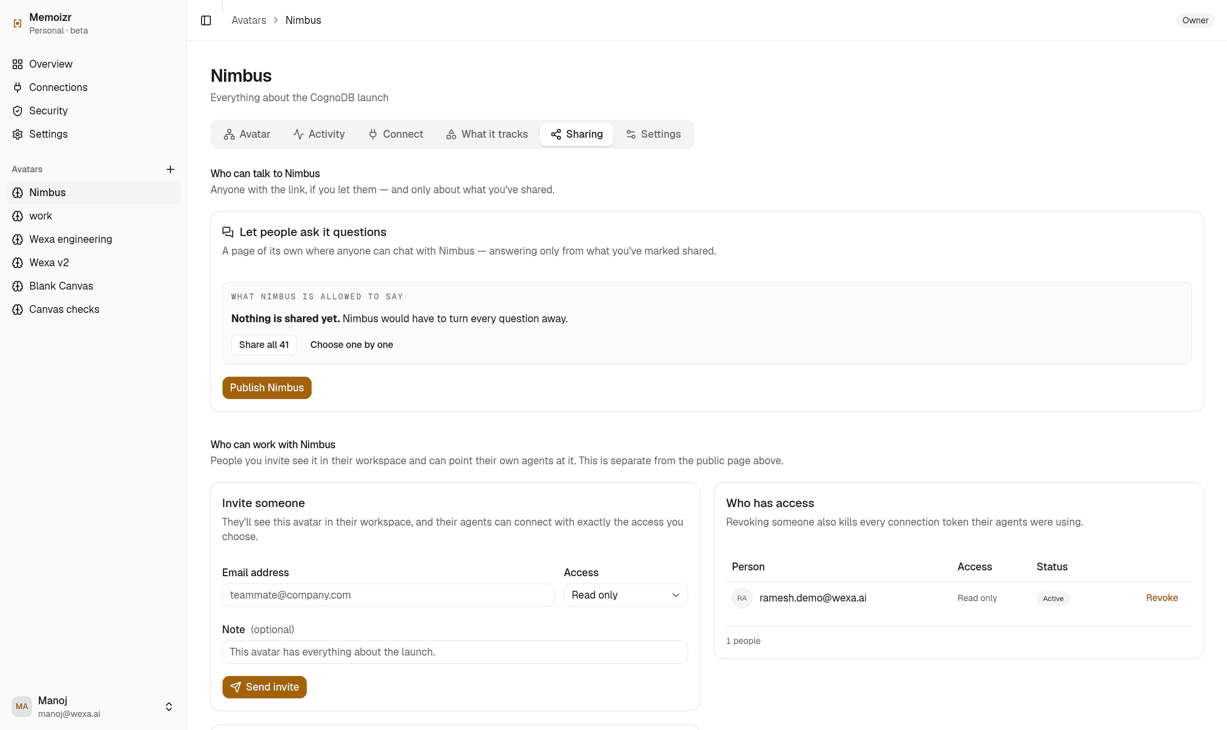 Give your context to someone else's agent — Memoizr